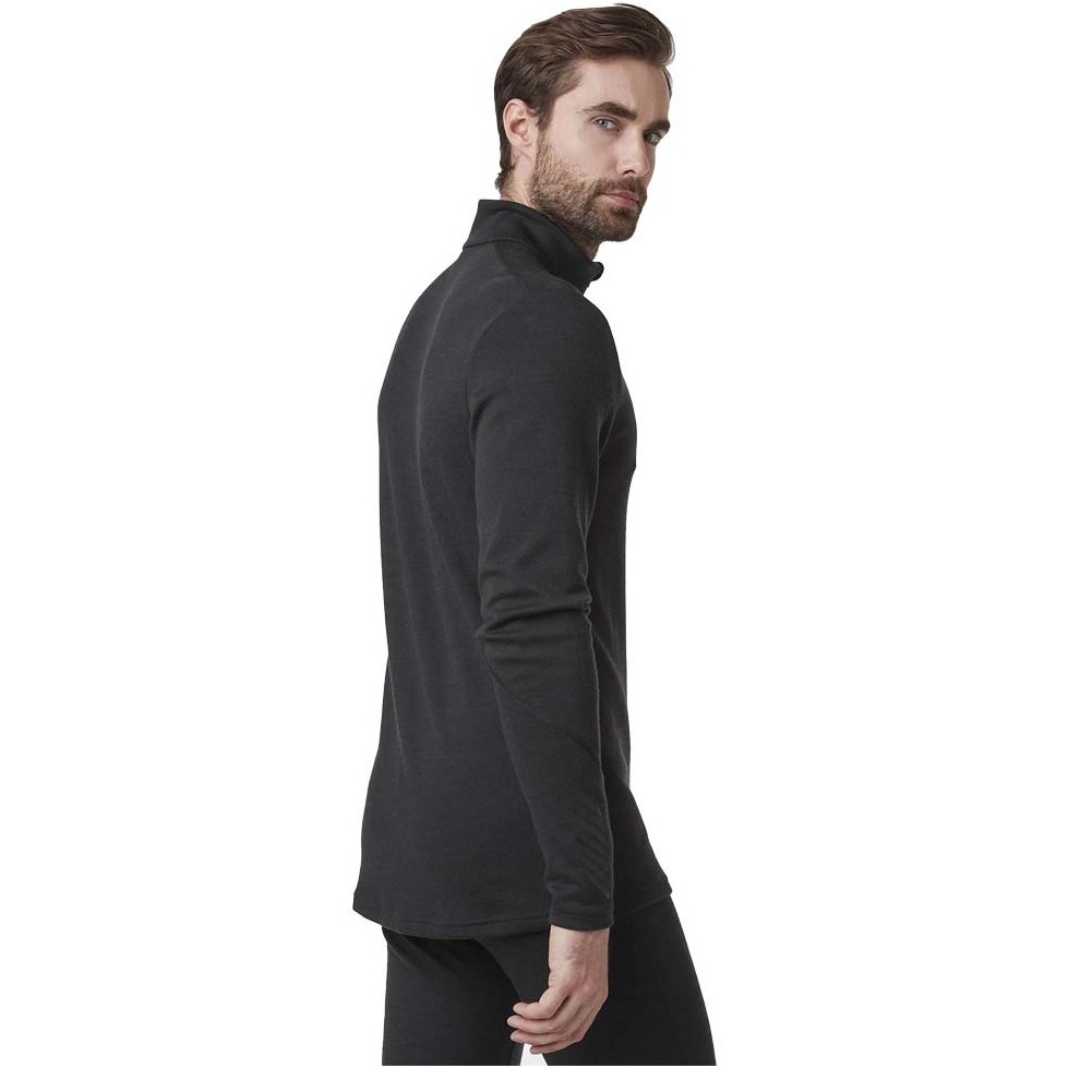 2025 Helly Hansen Männer Lifa Merino Mid Weight 1/2 Zip Top 49363 - Black